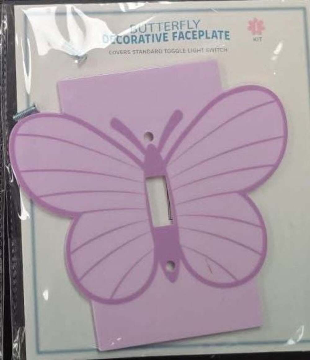 Butterfly Decorative Faceplate Kit Light Switch Cover Purple